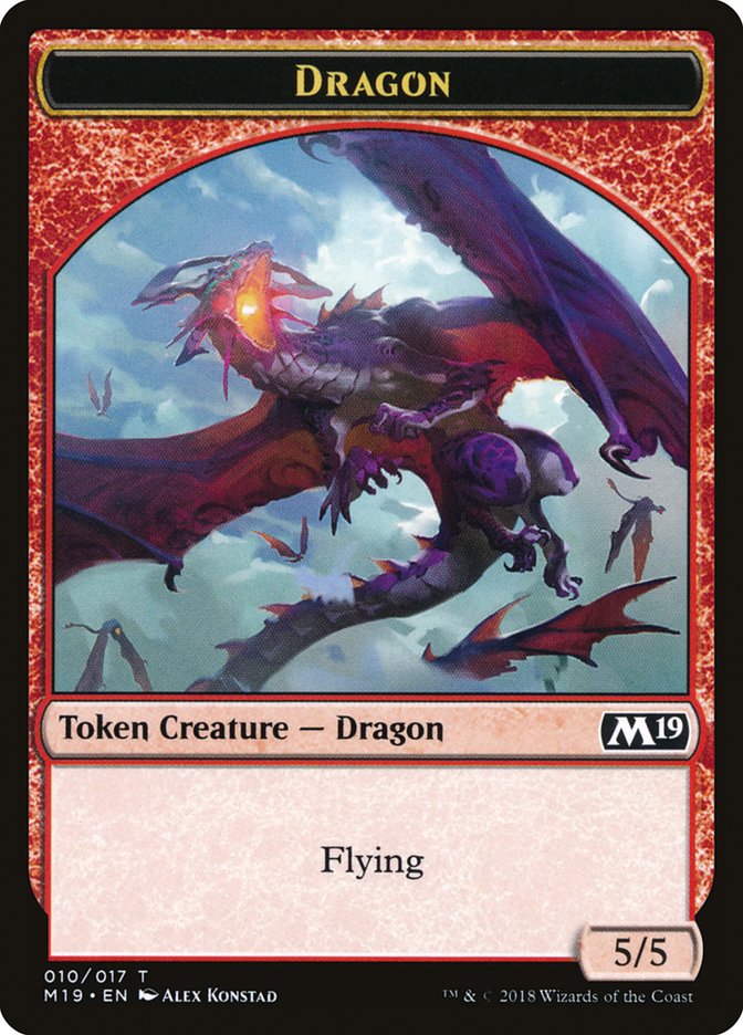 Dragon Token (010/017) [Core Set 2019 Tokens] | The CG Realm