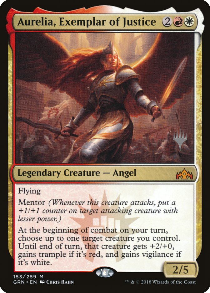 Aurelia, Exemplar of Justice (Promo Pack) [Guilds of Ravnica Promos] | The CG Realm