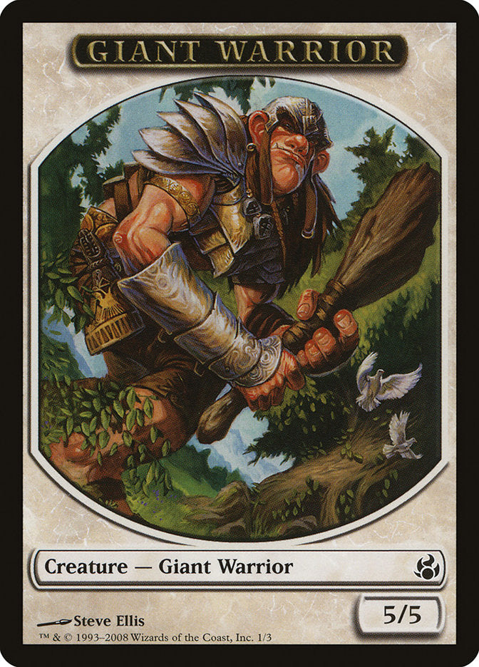 Giant Warrior Token [Morningtide Tokens] | The CG Realm