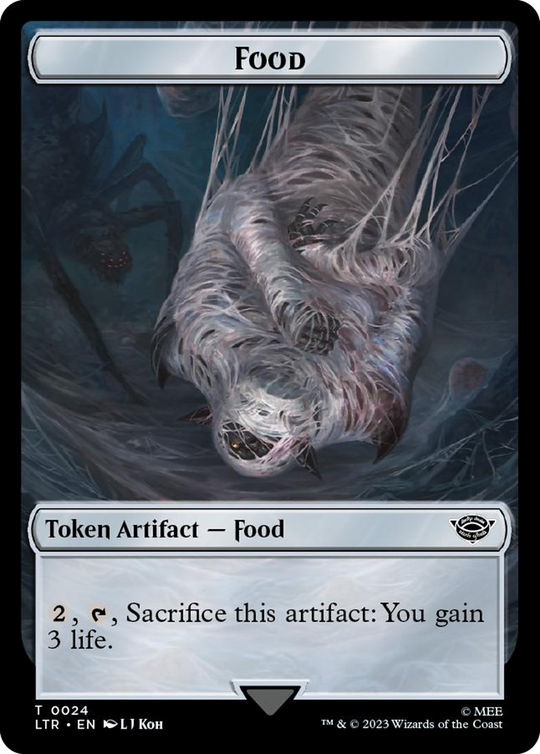 Orc Army (0018) // Food (0024) Double-Sided Token (Surge Foil) (LTR-18 // 24) - The Lord of the Rings: Tales of Middle-earth Foil