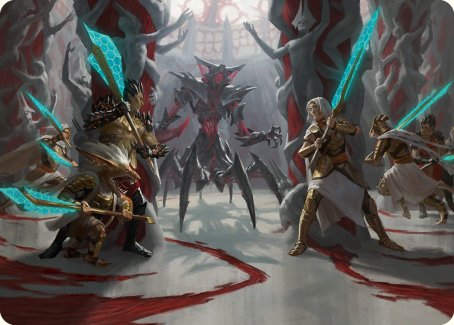 Goldwardens' Gambit Art Card [Phyrexia: All Will Be One Art Series] | The CG Realm