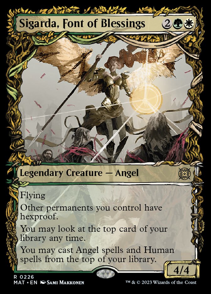 Sigarda, Font of Blessings (Showcase Halo Foil) [March of the Machine: The Aftermath] | The CG Realm