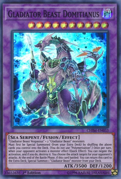 Gladiator Beast Domitianus [CHIM-EN033] Super Rare | The CG Realm