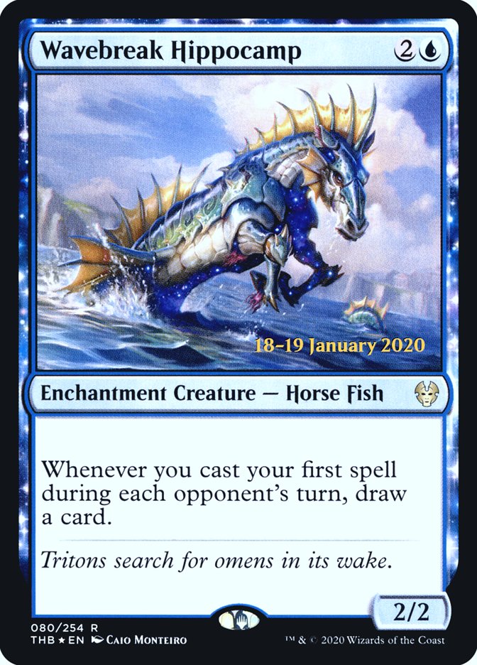 Wavebreak Hippocamp [Theros Beyond Death Prerelease Promos] | The CG Realm