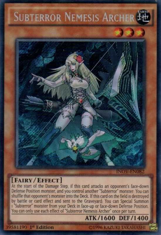 Subterror Nemesis Archer [INOV-EN082] Secret Rare | The CG Realm