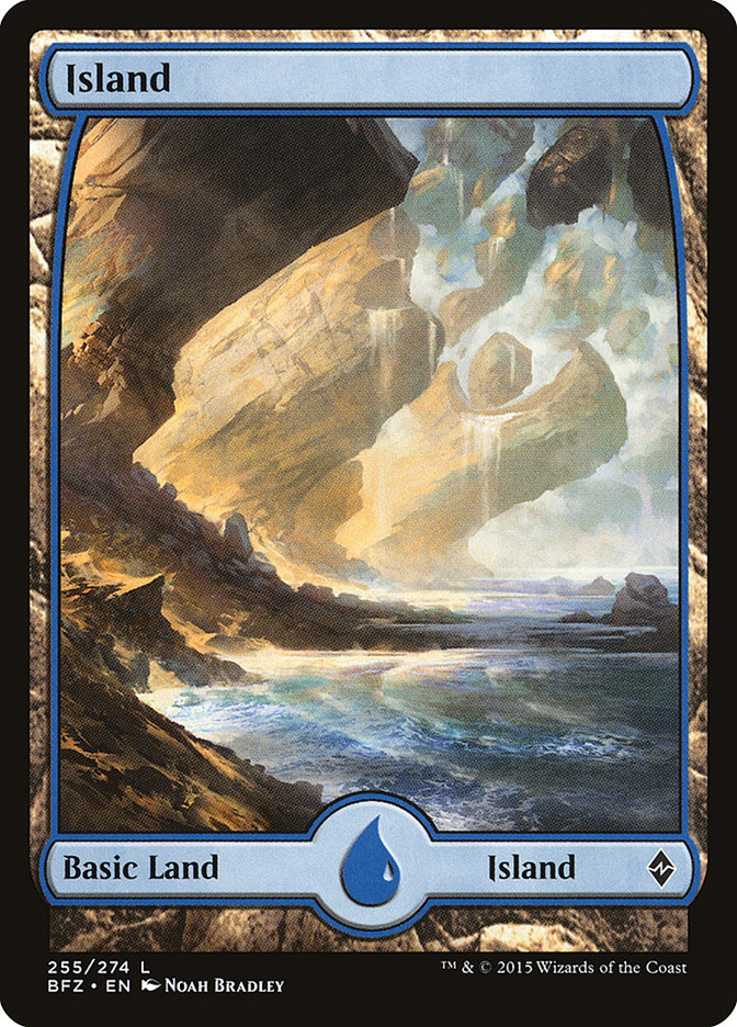 Island (255) (Full Art) [Battle for Zendikar] | The CG Realm