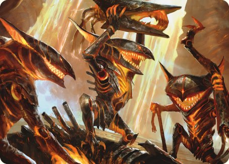 Gleeful Demolition Art Card [Phyrexia: All Will Be One Art Series] | The CG Realm