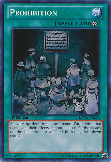 Prohibition [LCYW-EN267] Secret Rare | The CG Realm