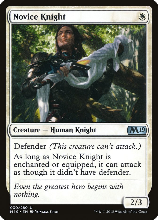 Novice Knight [Core Set 2019] | The CG Realm