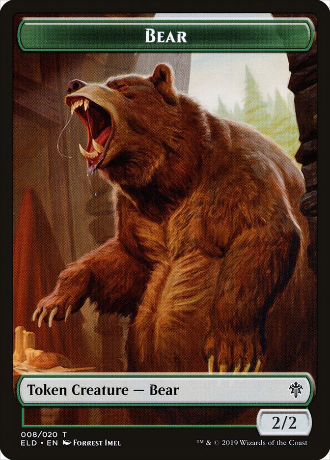 Bear Token [Throne of Eldraine Tokens] | The CG Realm