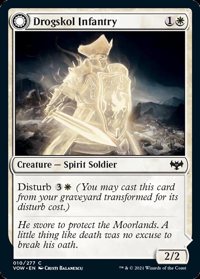 Drogskol Infantry (VOW-010) - Innistrad: Crimson Vow: (Double Faced Transform)