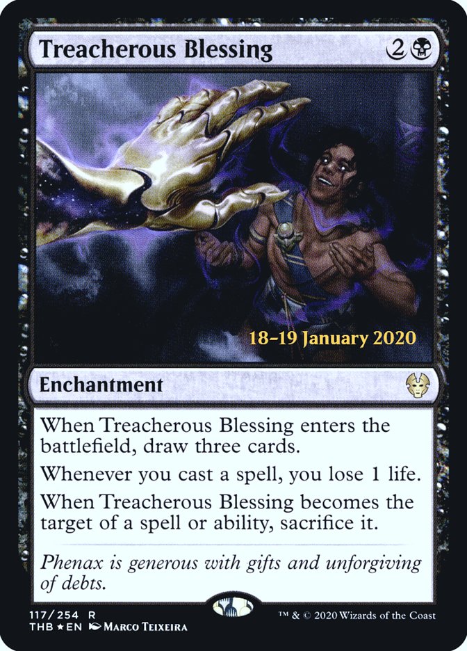 Treacherous Blessing [Theros Beyond Death Prerelease Promos] | The CG Realm