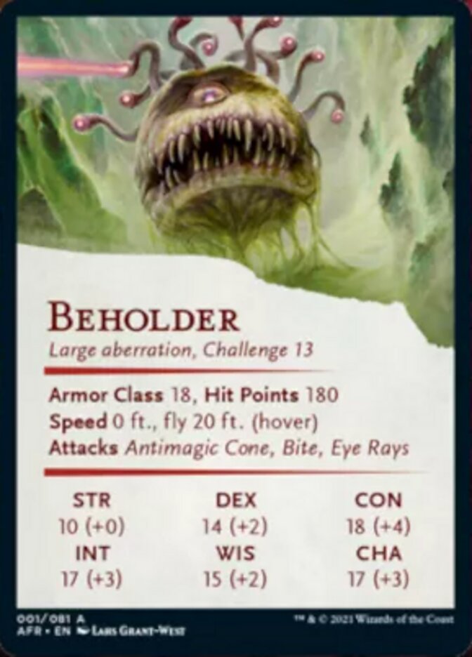 Beholder Art Card [Dungeons & Dragons: Adventures in the Forgotten Realms Art Series] | The CG Realm