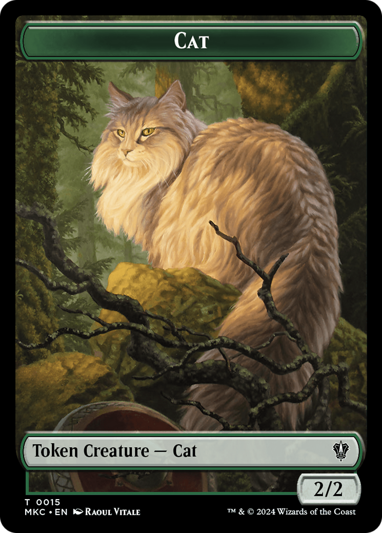 Drake // Cat Double-Sided Token [Murders at Karlov Manor Commander Tokens] | The CG Realm