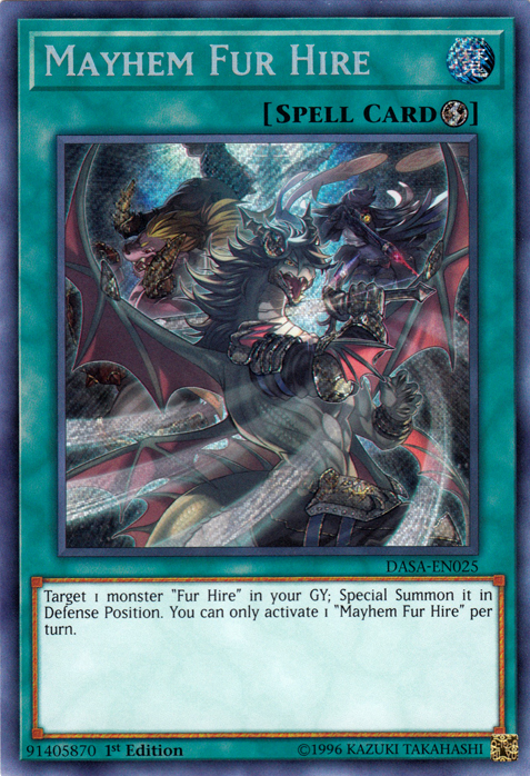 Mayhem Fur Hire [DASA-EN025] Secret Rare | The CG Realm