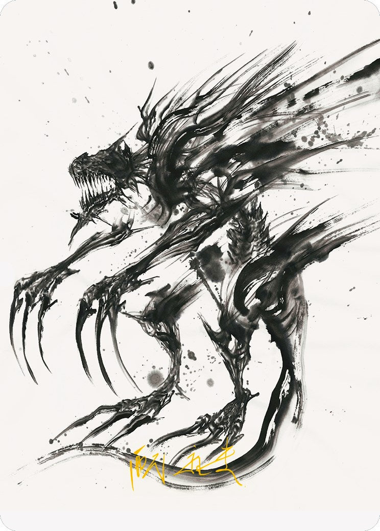 Phyrexian Obliterator Art Card (Gold-Stamped Signature) [Phyrexia: All Will Be One Art Series] | The CG Realm