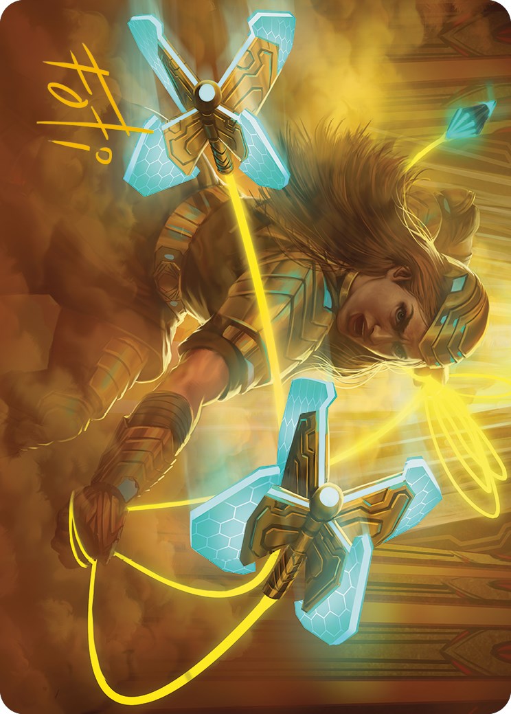 Bladehold War-Whip Art Card (Gold-Stamped Signature) [Phyrexia: All Will Be One Art Series] | The CG Realm