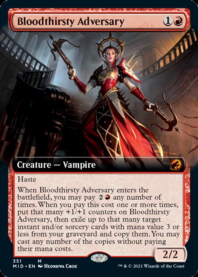 Bloodthirsty Adversary (Extended Art) [Innistrad: Midnight Hunt] | The CG Realm