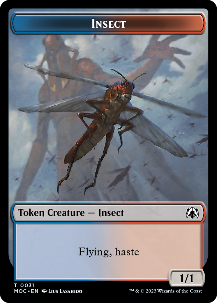 Soldier // Insect Double-Sided Token [March of the Machine Commander Tokens] | The CG Realm