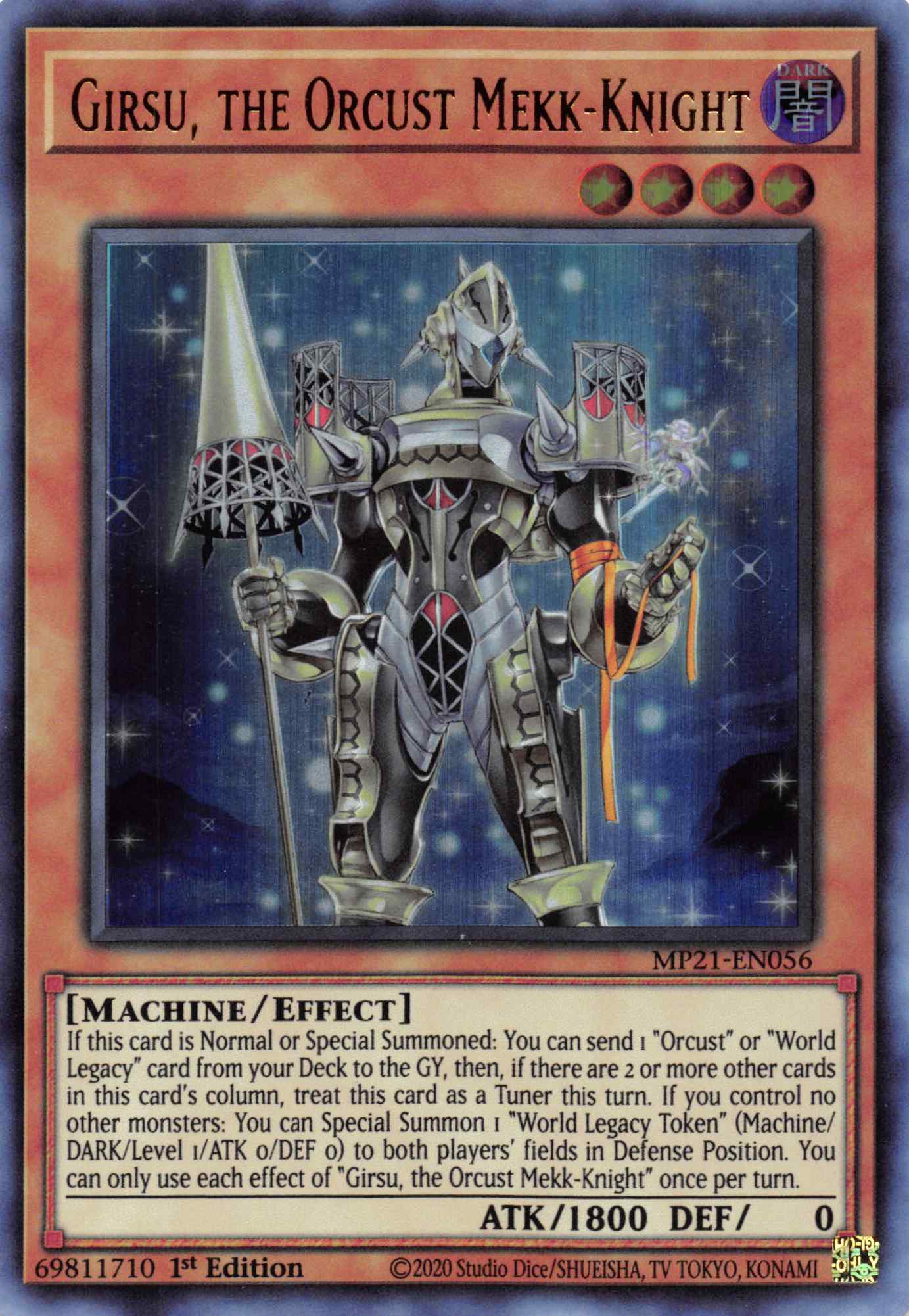 Girsu, the Orcust Mekk-Knight [MP21-EN056] Ultra Rare | The CG Realm
