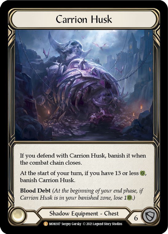 Carrion Husk [MON187-CF] (Monarch)  1st Edition Cold Foil | The CG Realm