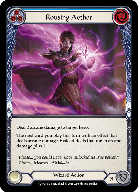 Rousing Aether (Blue) [U-CRU173] (Crucible of War Unlimited)  Unlimited Rainbow Foil | The CG Realm