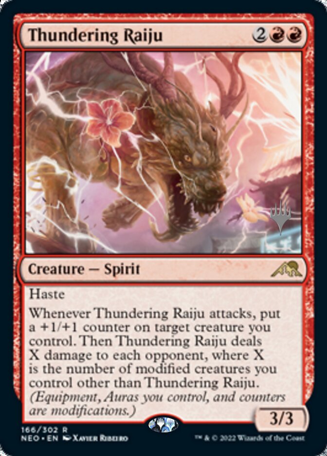 Thundering Raiju (Promo Pack) [Kamigawa: Neon Dynasty Promos] | The CG Realm