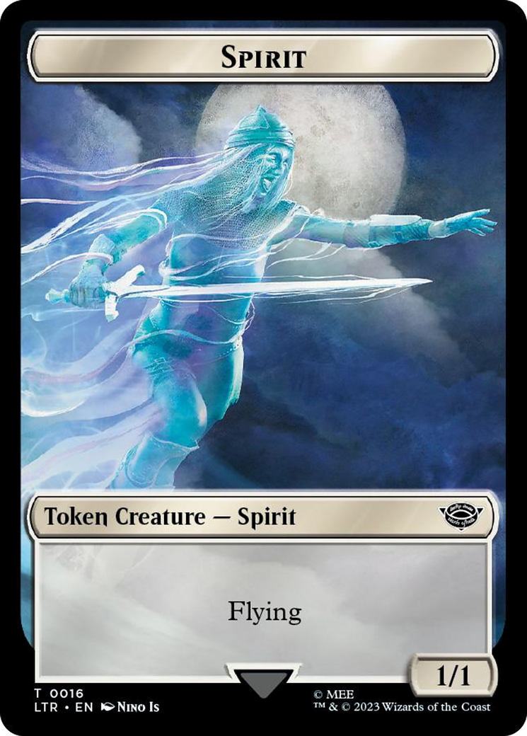 Spirit // Food (0022) Double-Sided Token (Surge Foil) [The Lord of the Rings: Tales of Middle-Earth Tokens] | The CG Realm