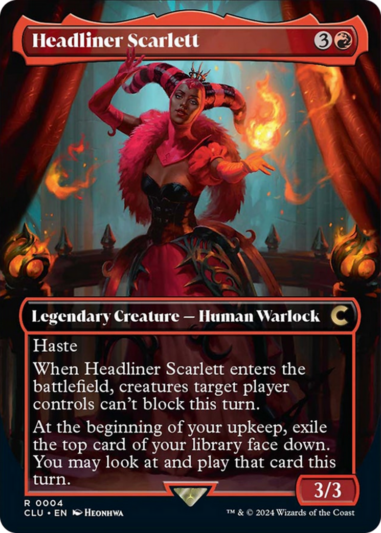 Headliner Scarlett (Borderless) [Ravnica: Clue Edition] | The CG Realm