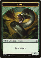 Trueheart Duelist // Snake Double-Sided Token [Amonkhet Tokens] | The CG Realm