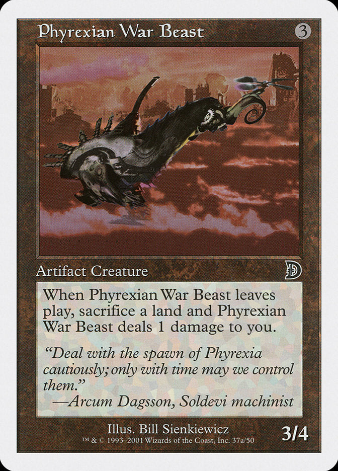 Phyrexian War Beast (Signature on Left) [Deckmasters] | The CG Realm