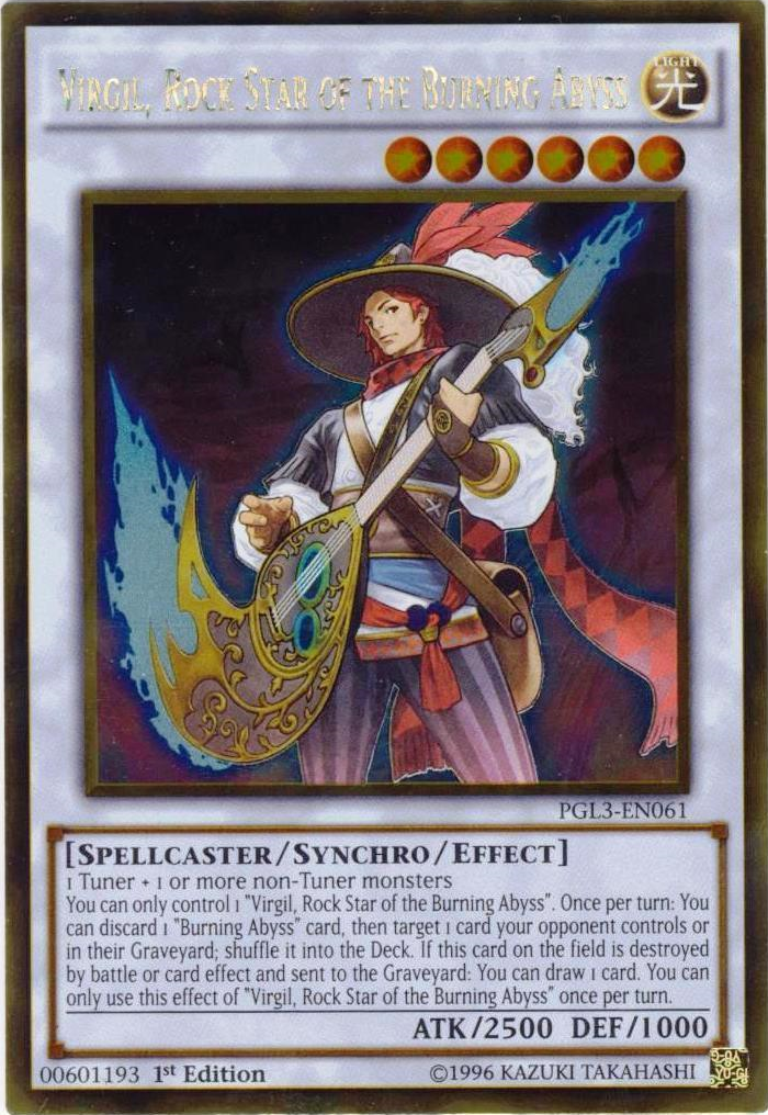 Virgil, Rock Star of the Burning Abyss [PGL3-EN061] Gold Rare | The CG Realm