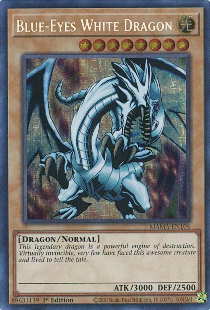 Blue-Eyes White Dragon [MAMA-EN104] Ultra Pharaoh's Rare | The CG Realm