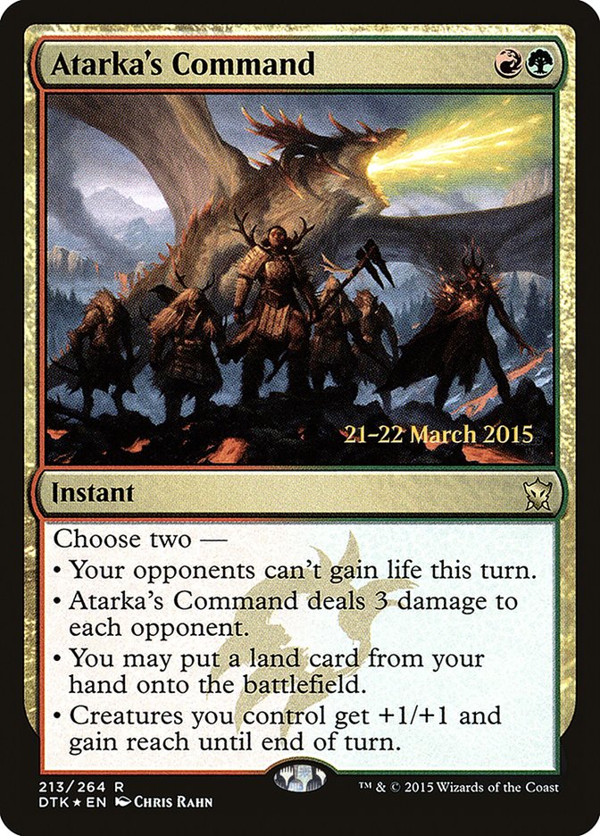 Atarka's Command [Dragons of Tarkir Prerelease Promos] | The CG Realm