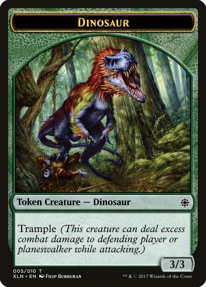 Dinosaur Token [Ixalan Tokens] | The CG Realm