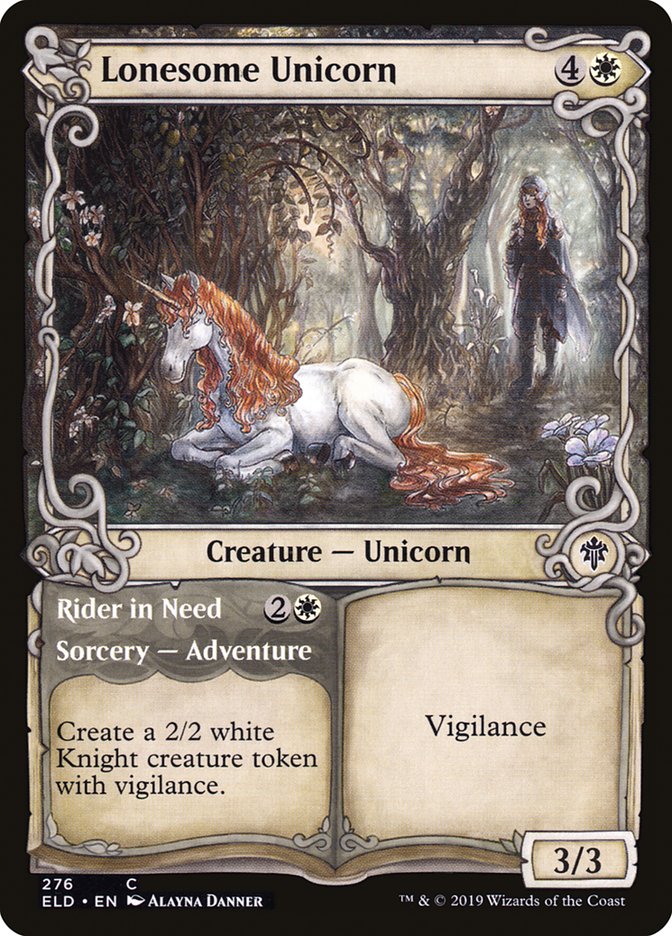 Lonesome Unicorn // Rider in Need (Showcase) [Throne of Eldraine] | The CG Realm