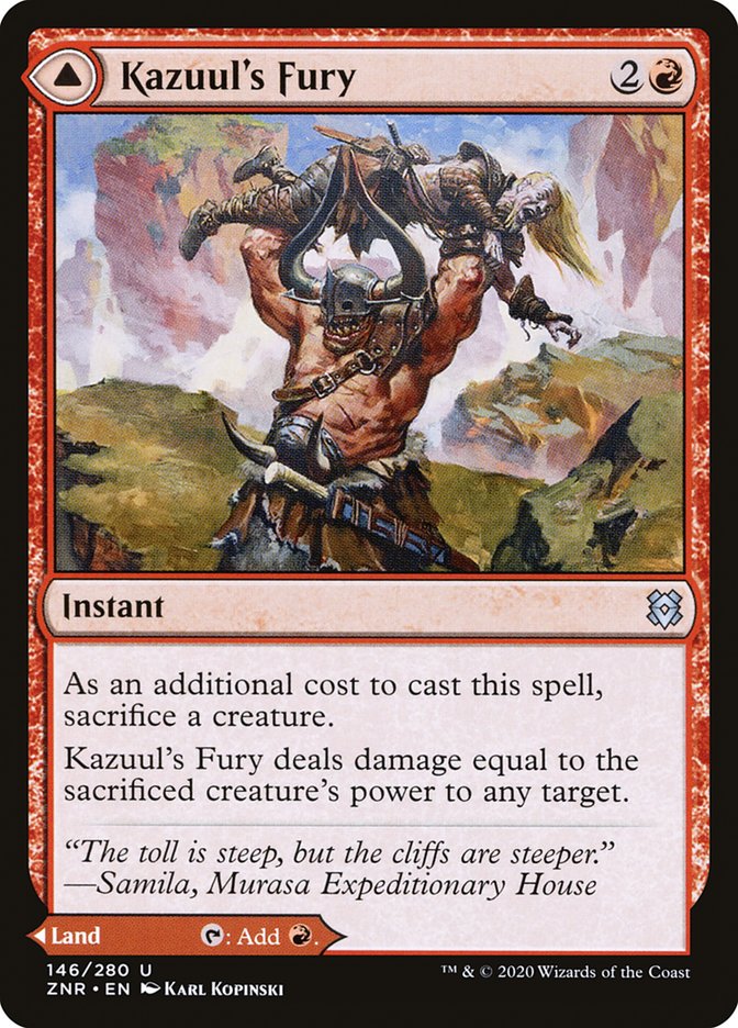 Kazuul's Fury // Kazuul's Cliffs [Zendikar Rising] | The CG Realm