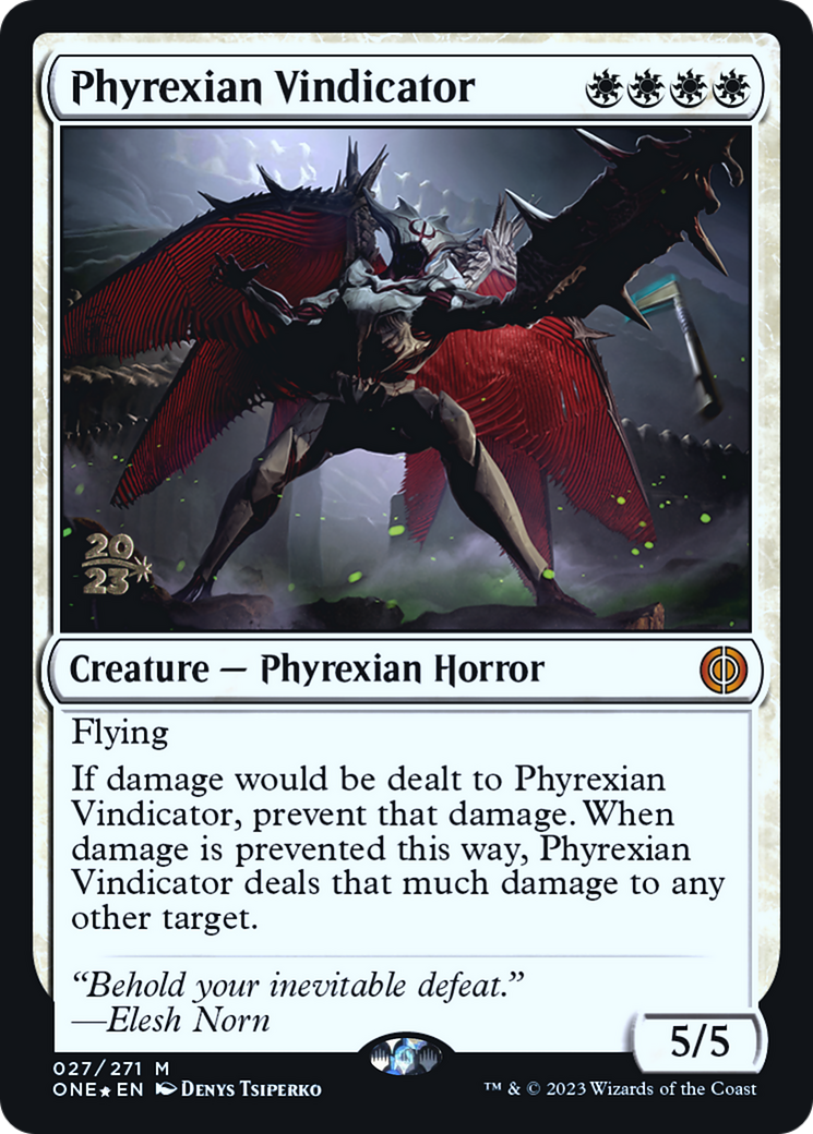 Phyrexian Vindicator [Phyrexia: All Will Be One Prerelease Promos] | The CG Realm