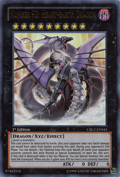 Number 92: Heart-eartH Dragon [CBLZ-EN045] Ultra Rare | The CG Realm