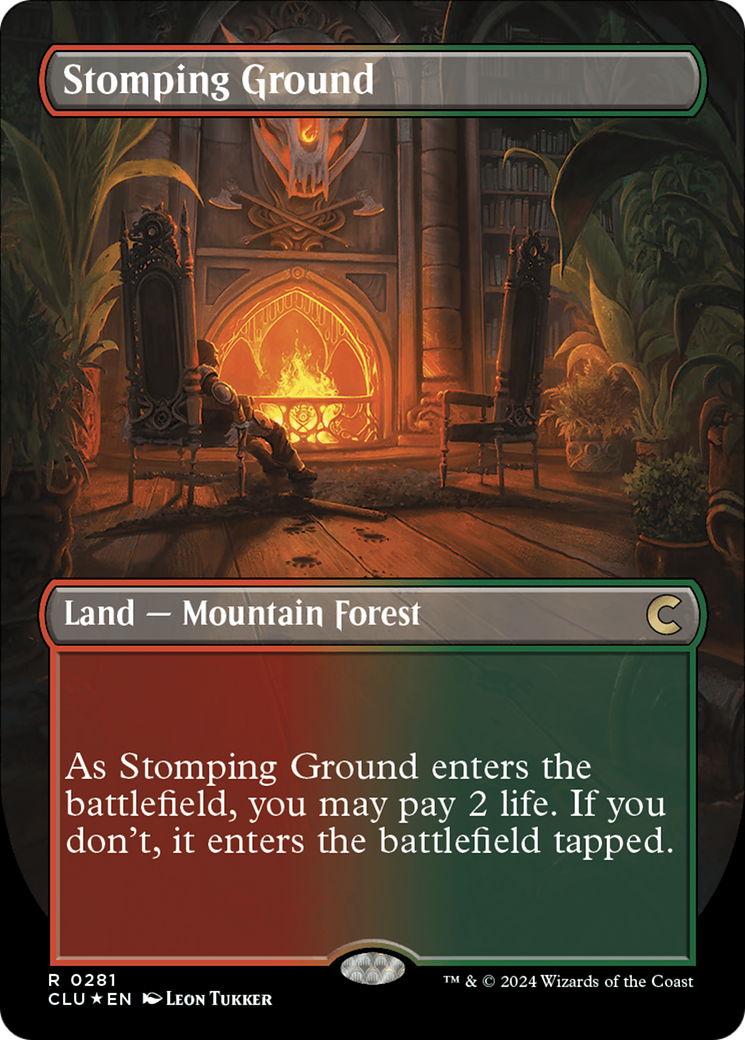Stomping Ground (Borderless) [Ravnica: Clue Edition] | The CG Realm