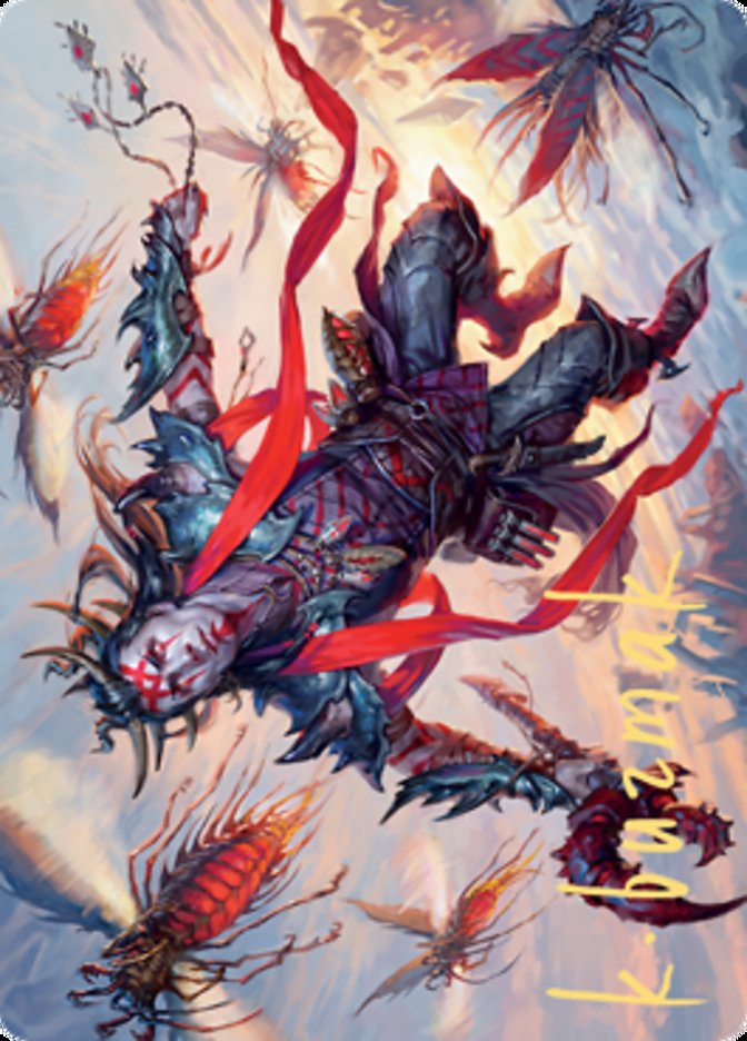 Scion of the Swarm Art Card (Gold-Stamped Signature) [Zendikar Rising Art Series] | The CG Realm