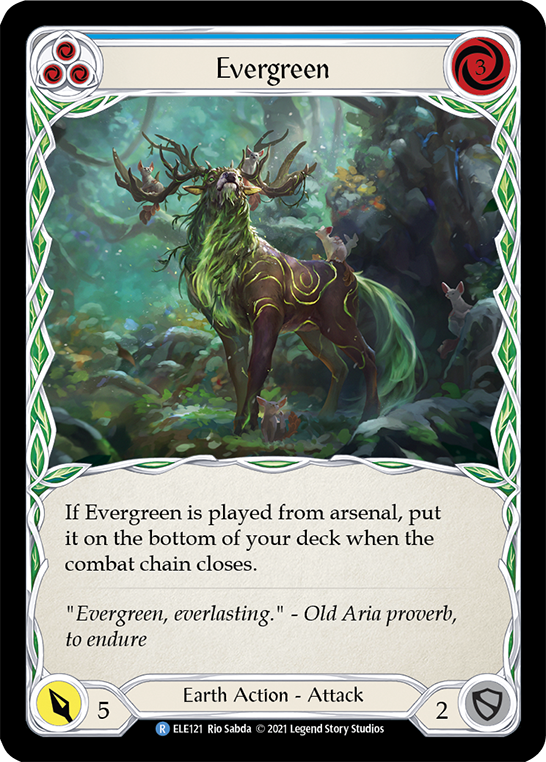 Evergreen (Blue) [ELE121] (Tales of Aria)  1st Edition Normal | The CG Realm