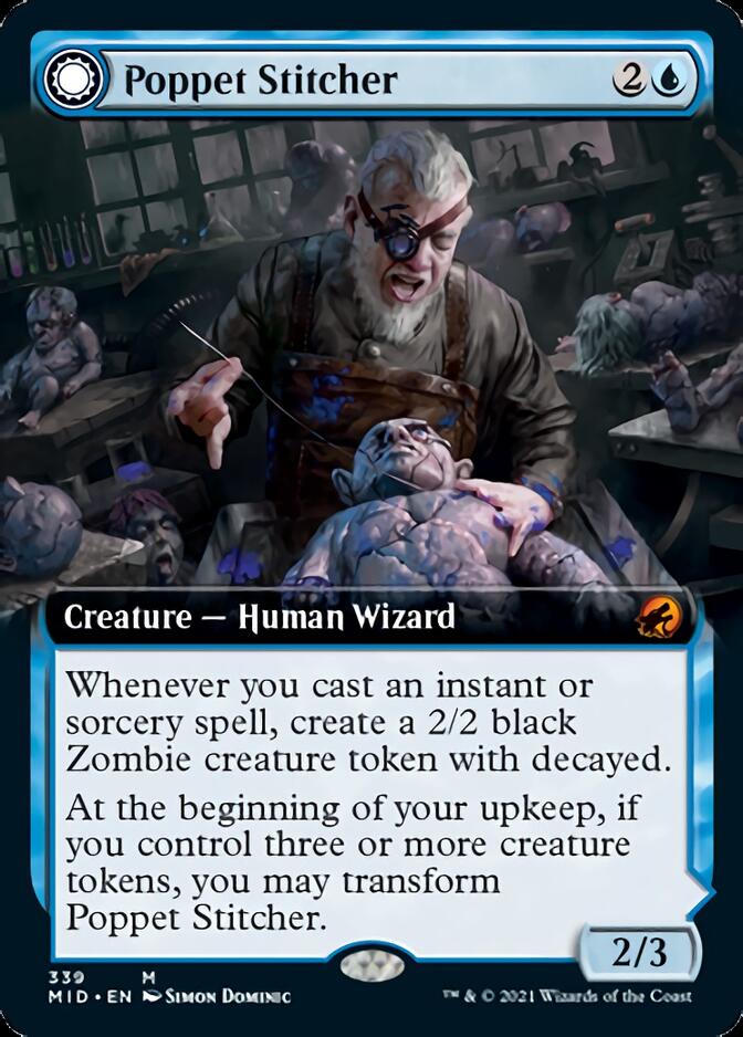 Poppet Stitcher (Extended Art) (MID-339) - Innistrad: Midnight Hunt: (Extended Art, Double Faced Transform)
