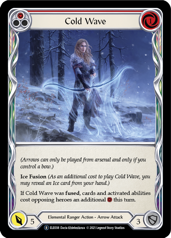 Cold Wave (Red) [U-ELE038] (Tales of Aria Unlimited)  Unlimited Rainbow Foil | The CG Realm