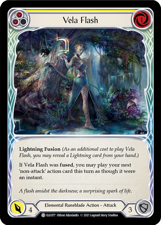 Vela Flash (Yellow) [ELE077] (Tales of Aria)  1st Edition Normal | The CG Realm