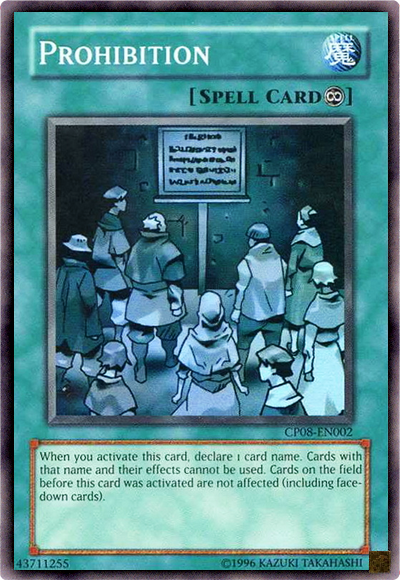 Prohibition [CP08-EN002] Super Rare | The CG Realm