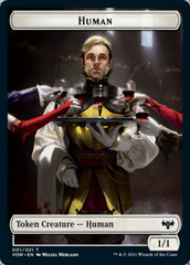 Human (001) // Vampire (007) Double-Sided Token [Innistrad: Crimson Vow Tokens] | The CG Realm
