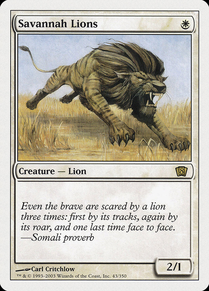 Savannah Lions [Eighth Edition] | The CG Realm