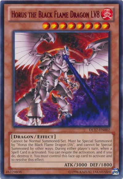 Horus the Black Flame Dragon LV8 (Red) [DL17-EN002] Rare | The CG Realm