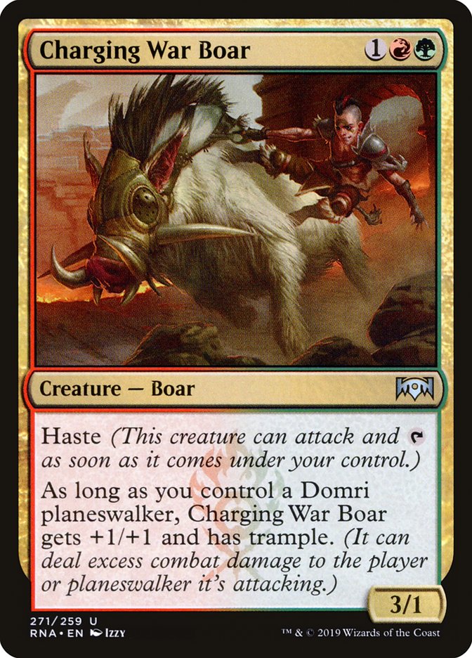 Charging War Boar [Ravnica Allegiance] | The CG Realm